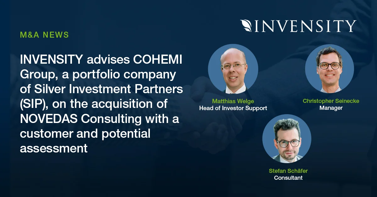 INVENSITY advises COHEMI Group, a portfolio company of Silver Investment Partners (SIP), on the acquisition of NOVEDAS Consulting with a customer and potential assessment
